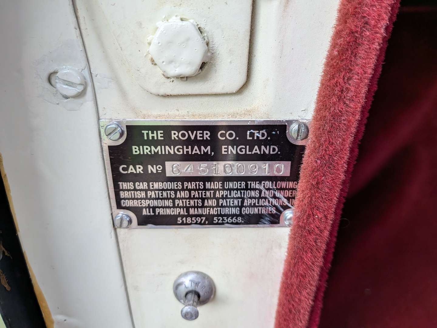 <p>1961 ROVER P4 80</p>