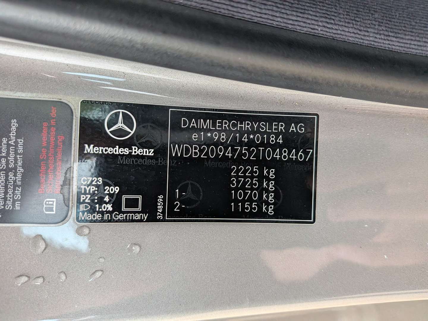 <p>2005 MERCEDES CLK500 C209 AVANTGARDE</p>