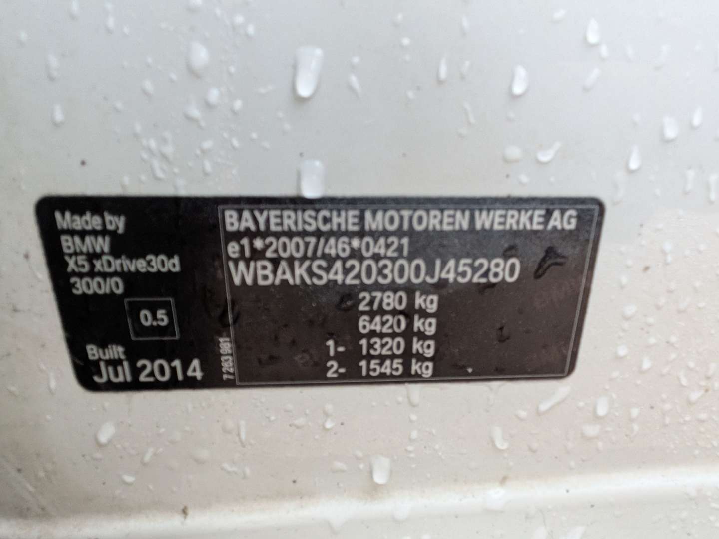<p>2015 BMW F15 X5 XDRIVE 30D ‘POLICE’</p>