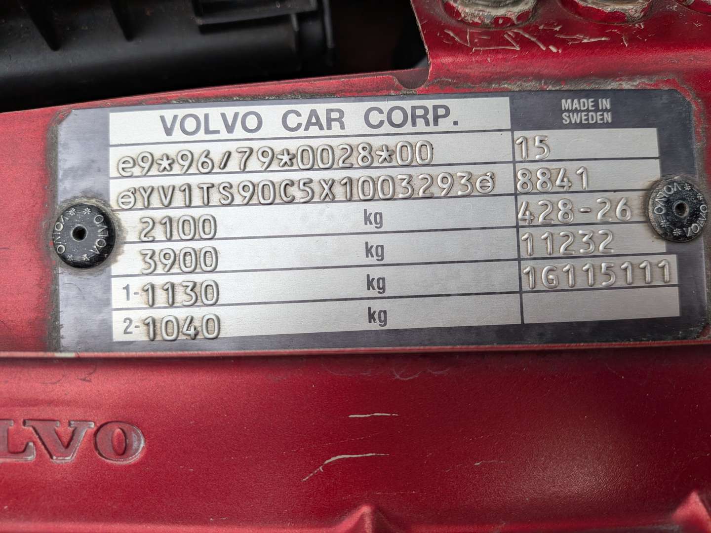 <p>1998 VOLVO S80 T6 AUTO</p>