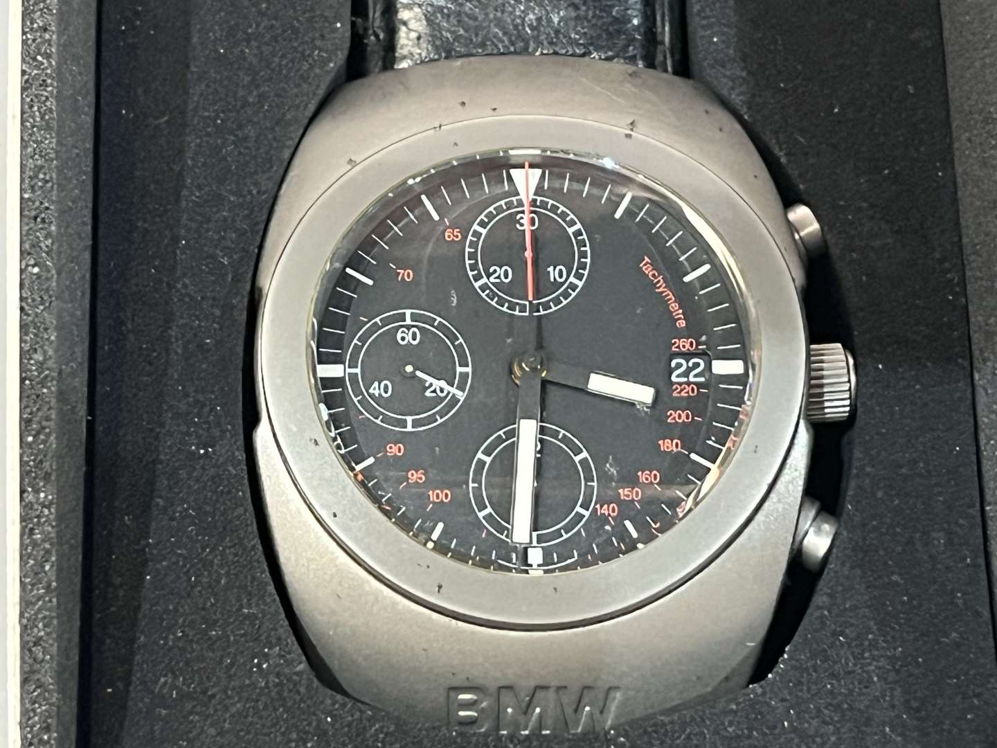 <p>Boxed BMW Automatic Chronograph Gents Wrist Watch&nbsp;</p>