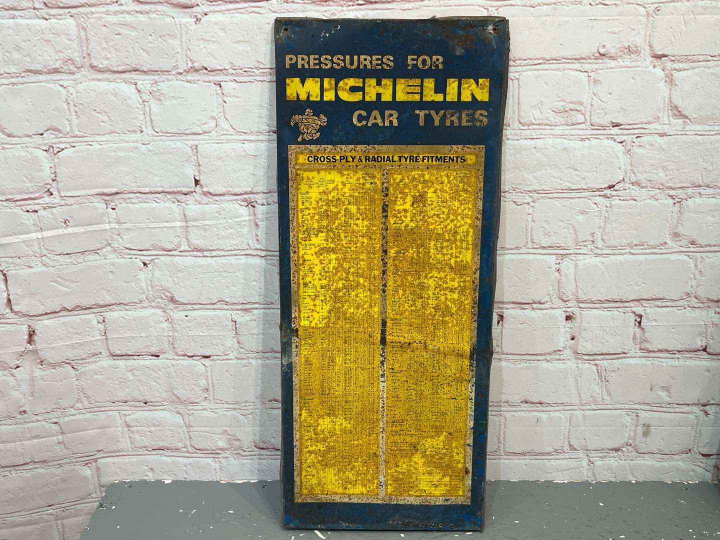 <p>Michelin Tin Map Sign & Tyre Pressure Chart (2)</p>