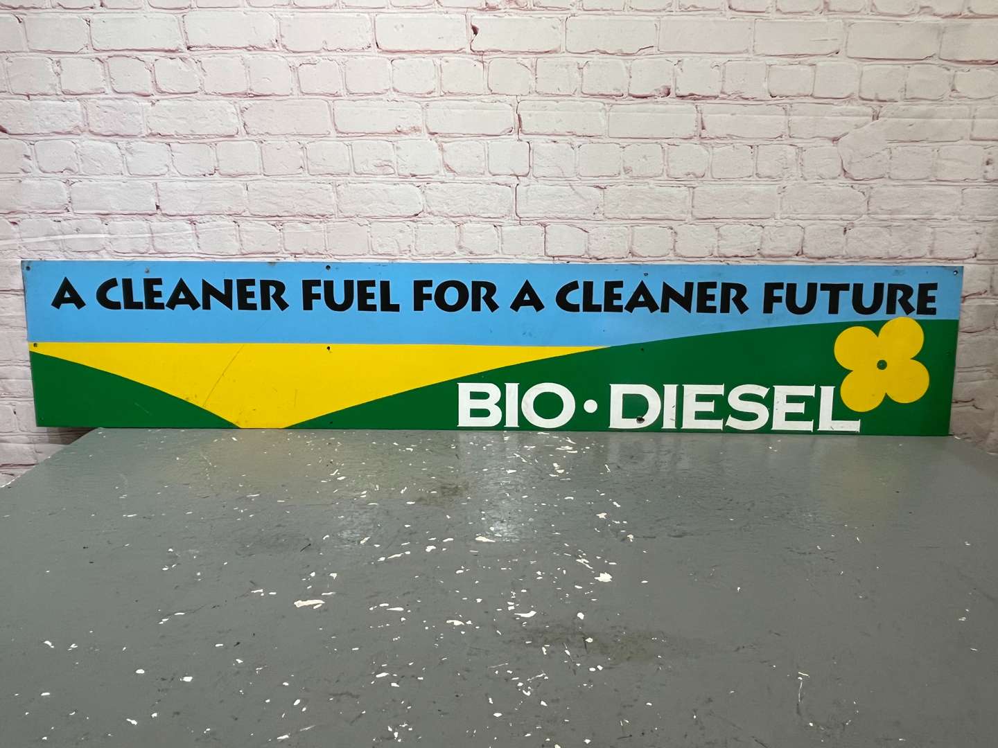 <p>A Cleaner Fuel For A Cleaner Future BIO . Diesel Aluminium Sign</p>