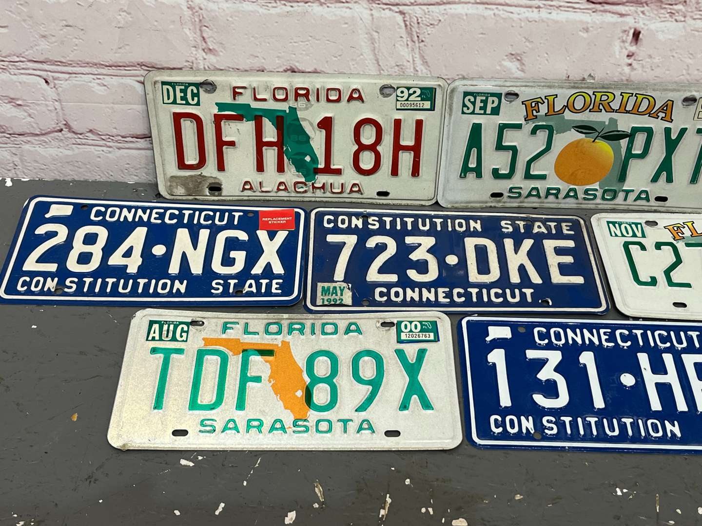 <p>Ten American Number Plates&nbsp;</p>