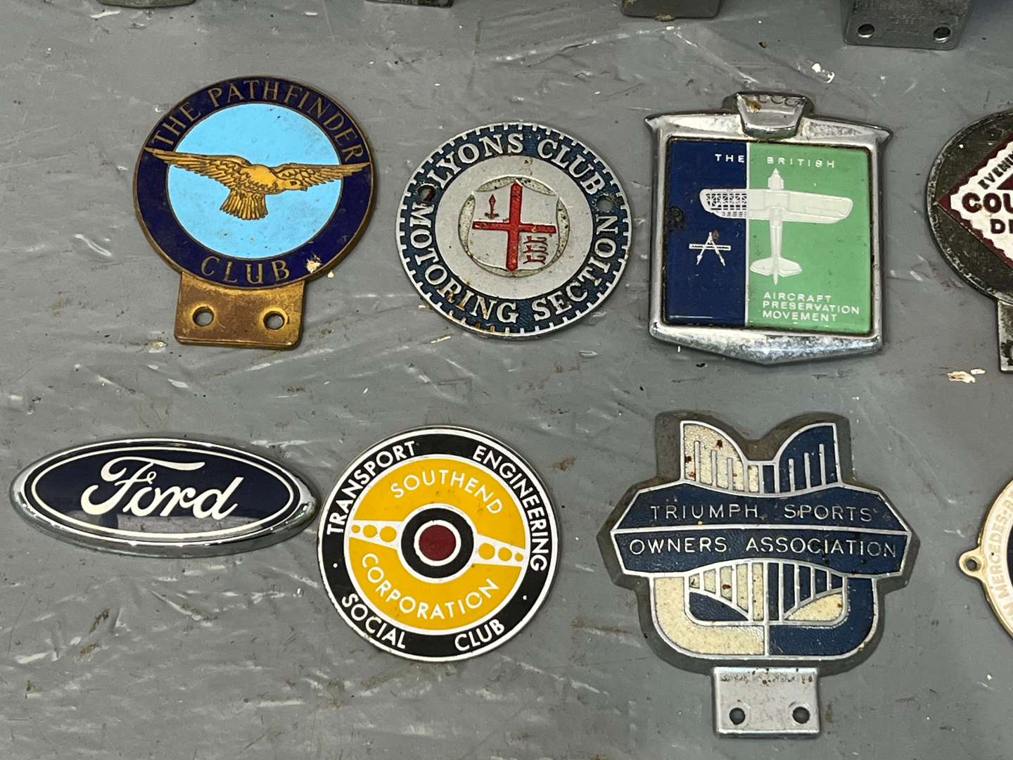 <p>Collection of Classic Car Badges</p>