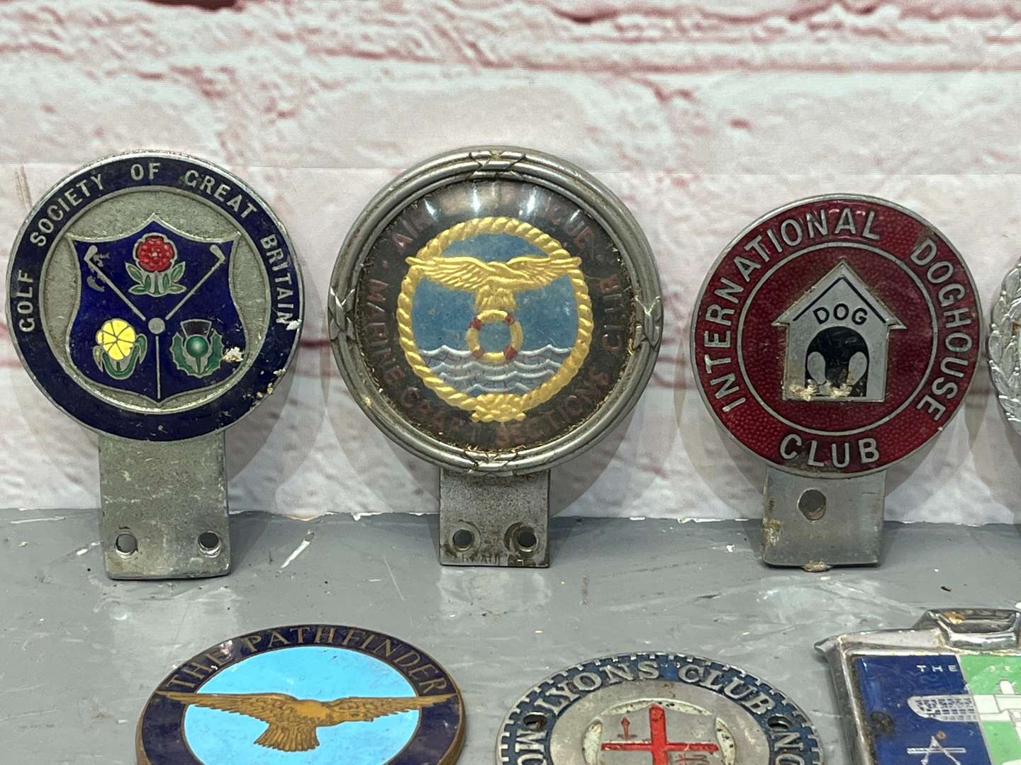 <p>Collection of Classic Car Badges</p>