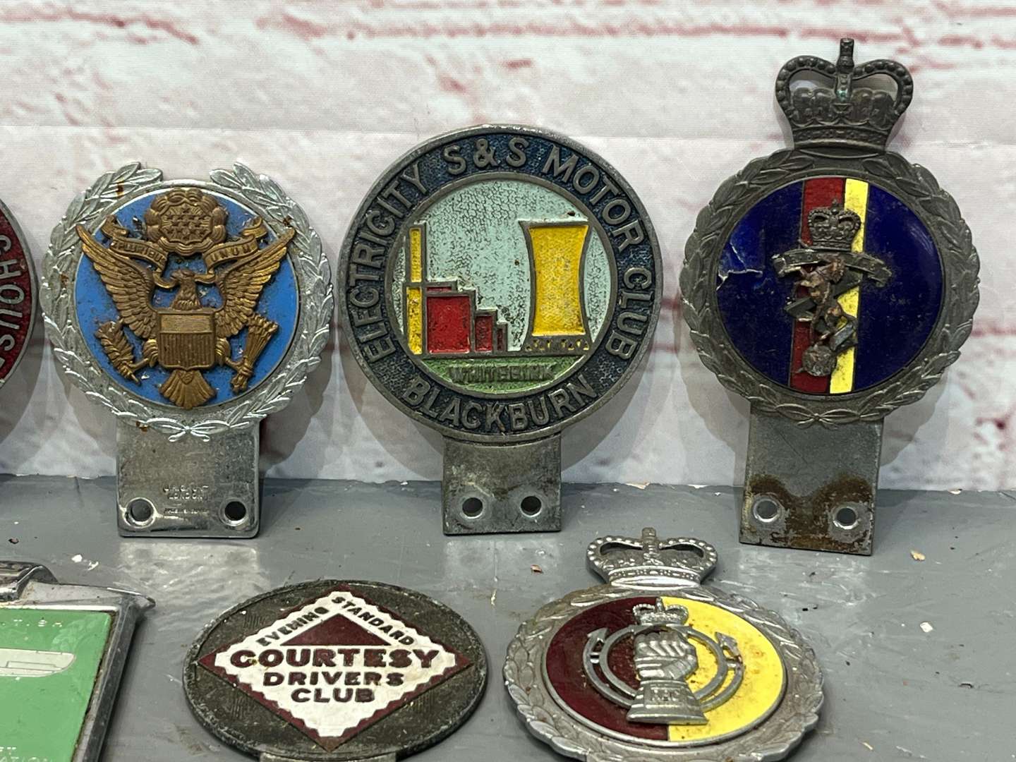 <p>Collection of Classic Car Badges</p>