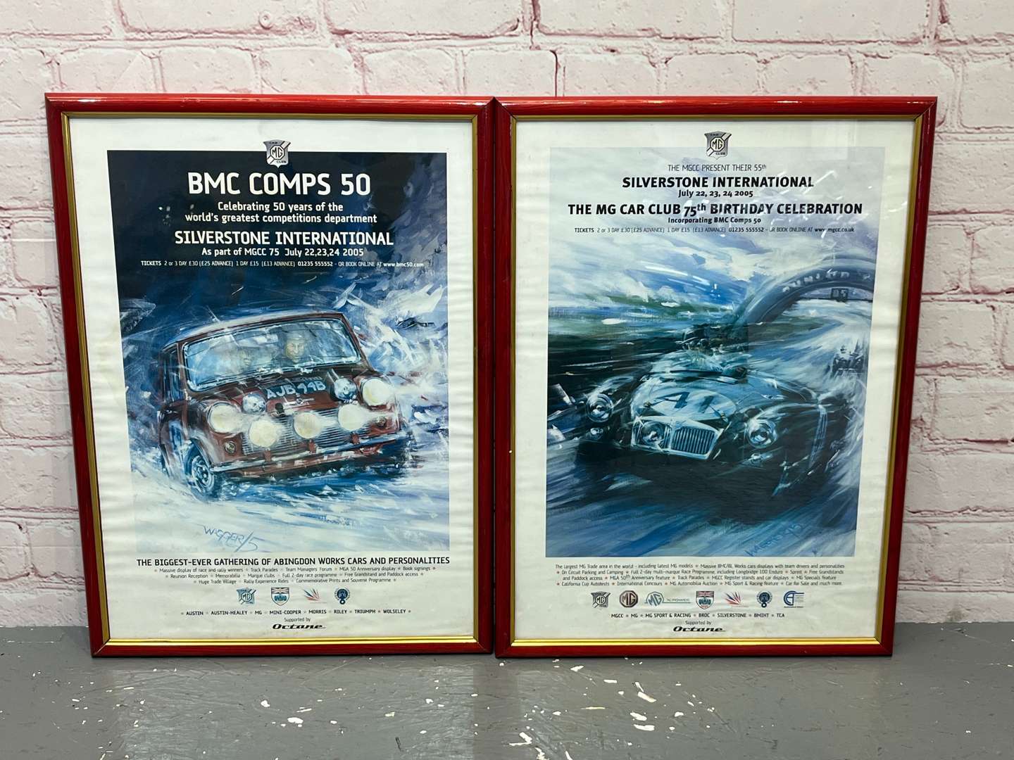 <p>Two Framed MG Silverstone International Reproduction Prints</p>