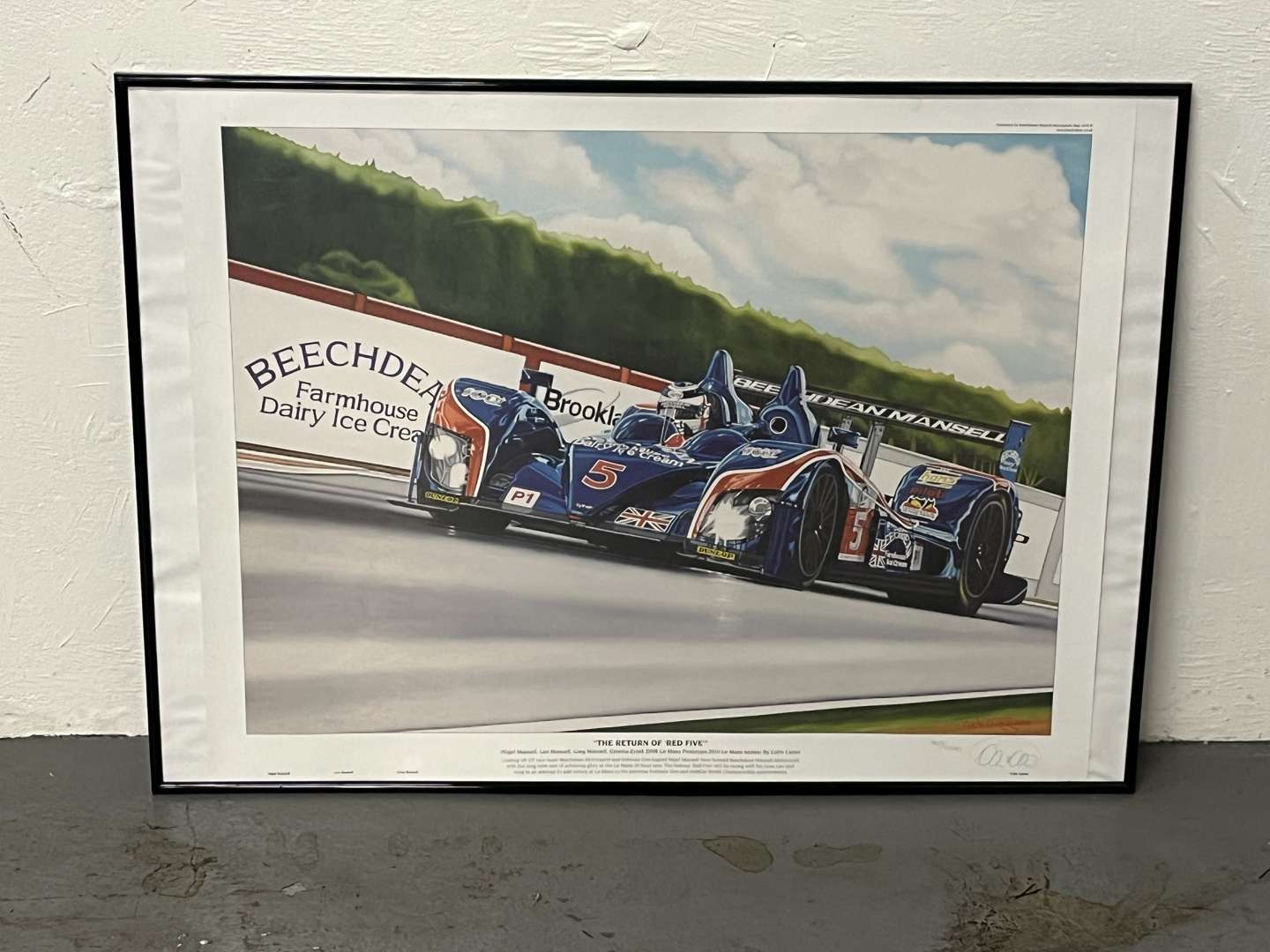 <p>Colin Carter Signed, Nigel Mansell Print The Return Of Red Five 407/1000</p>