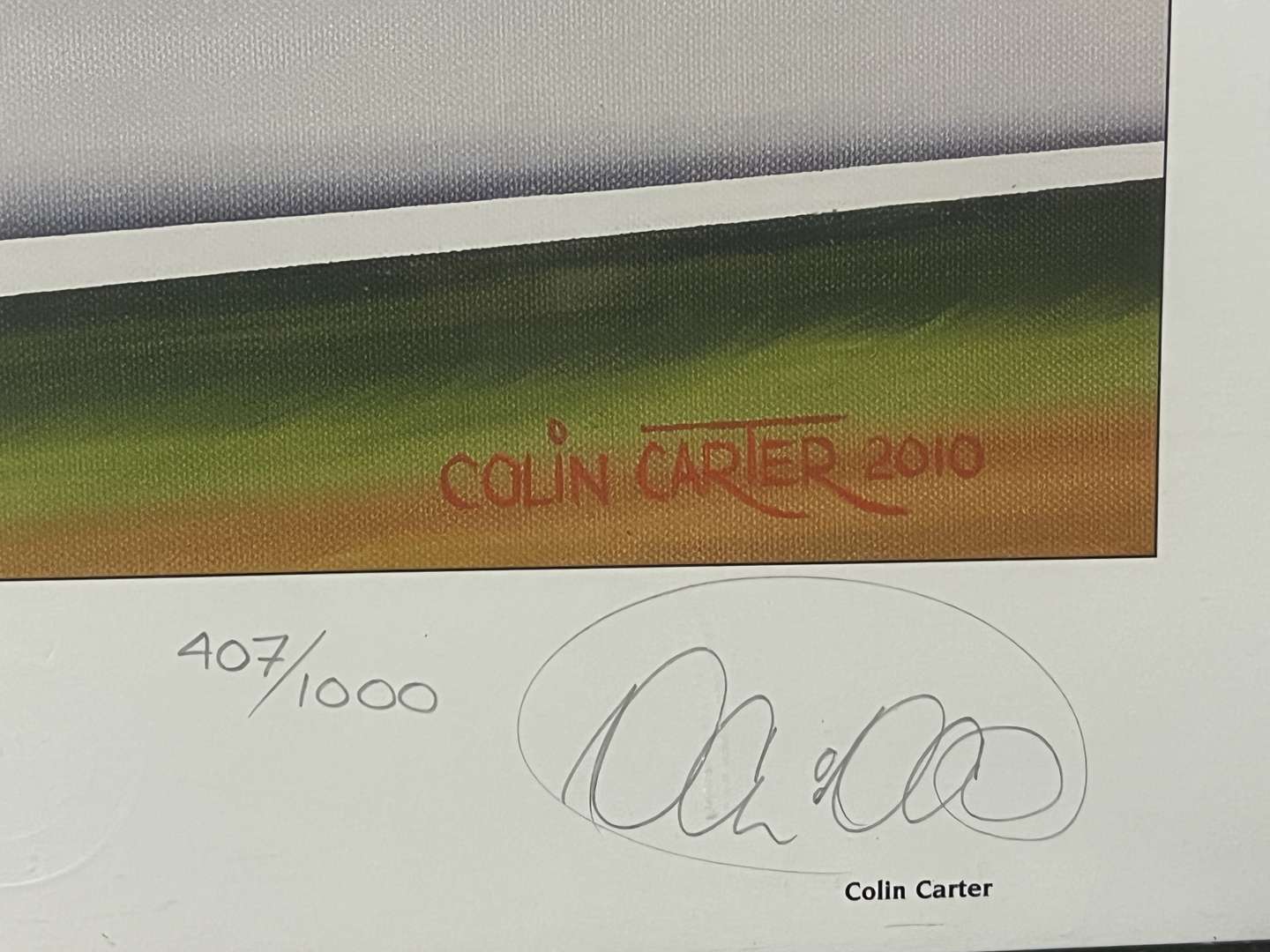 <p>Colin Carter Signed, Nigel Mansell Print The Return Of Red Five 407/1000</p>