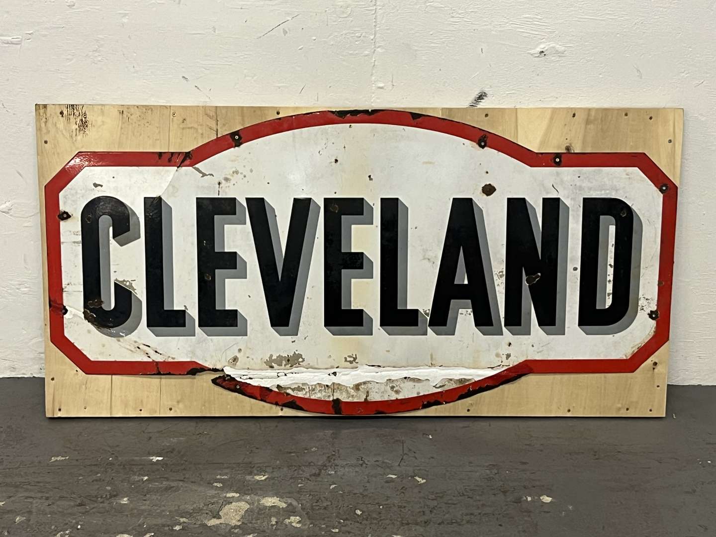<p>Cleveland Enamel Sign</p>