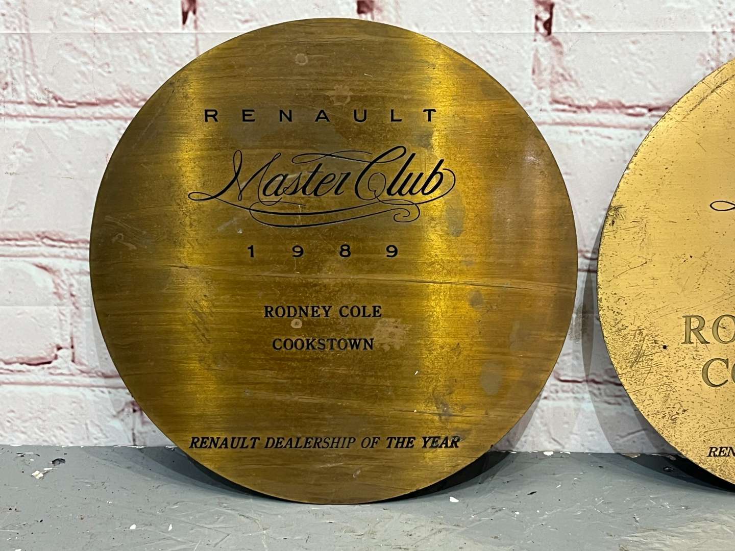 <p>Two Bronze Renault Master Club Dealership of The Year Plaques</p>