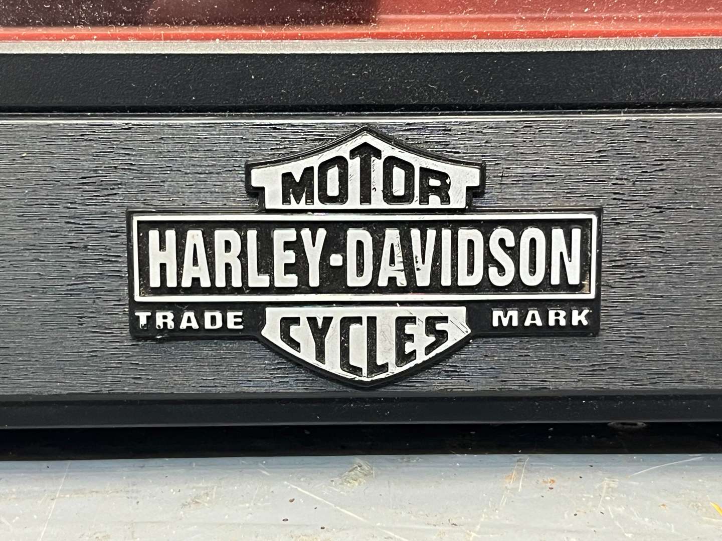 <p>Three Framed Harley-Davidson Celebration Miniatures&nbsp;</p>