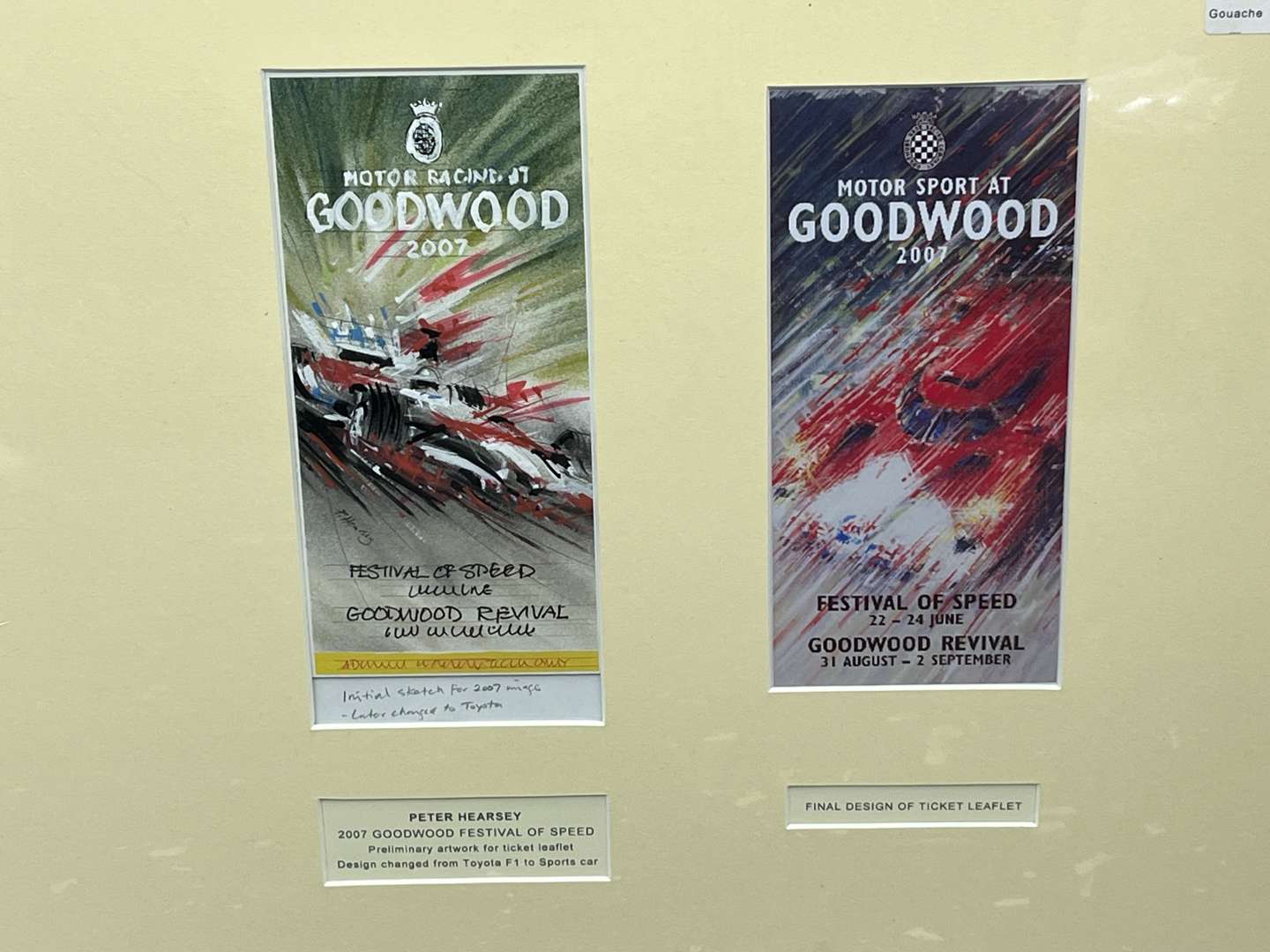 <p>Two Peter Hearsey Mounted Artwork For Goodwood Festival of Speed 2003/07</p>