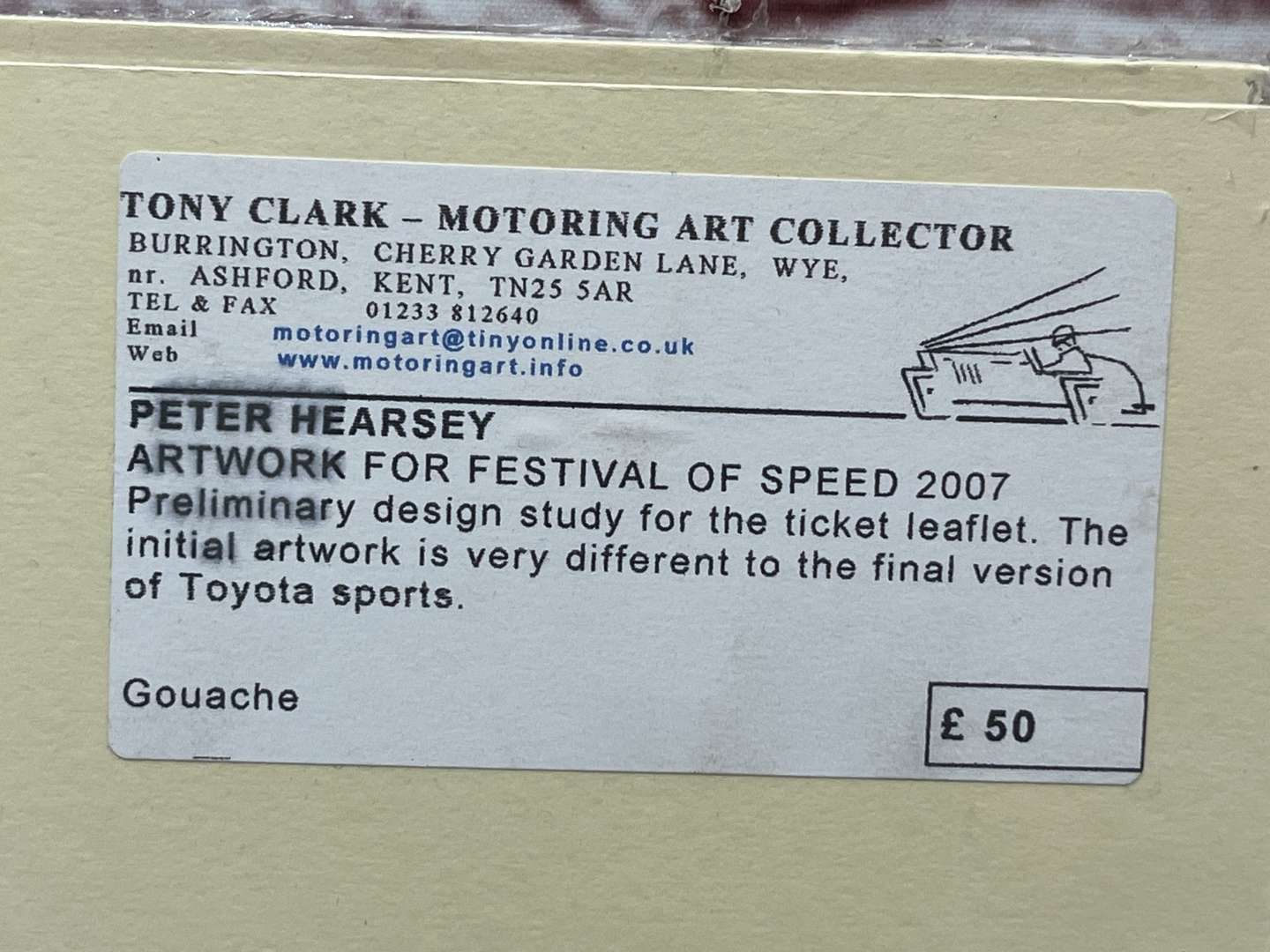 <p>Two Peter Hearsey Mounted Artwork For Goodwood Festival of Speed 2003/07</p>