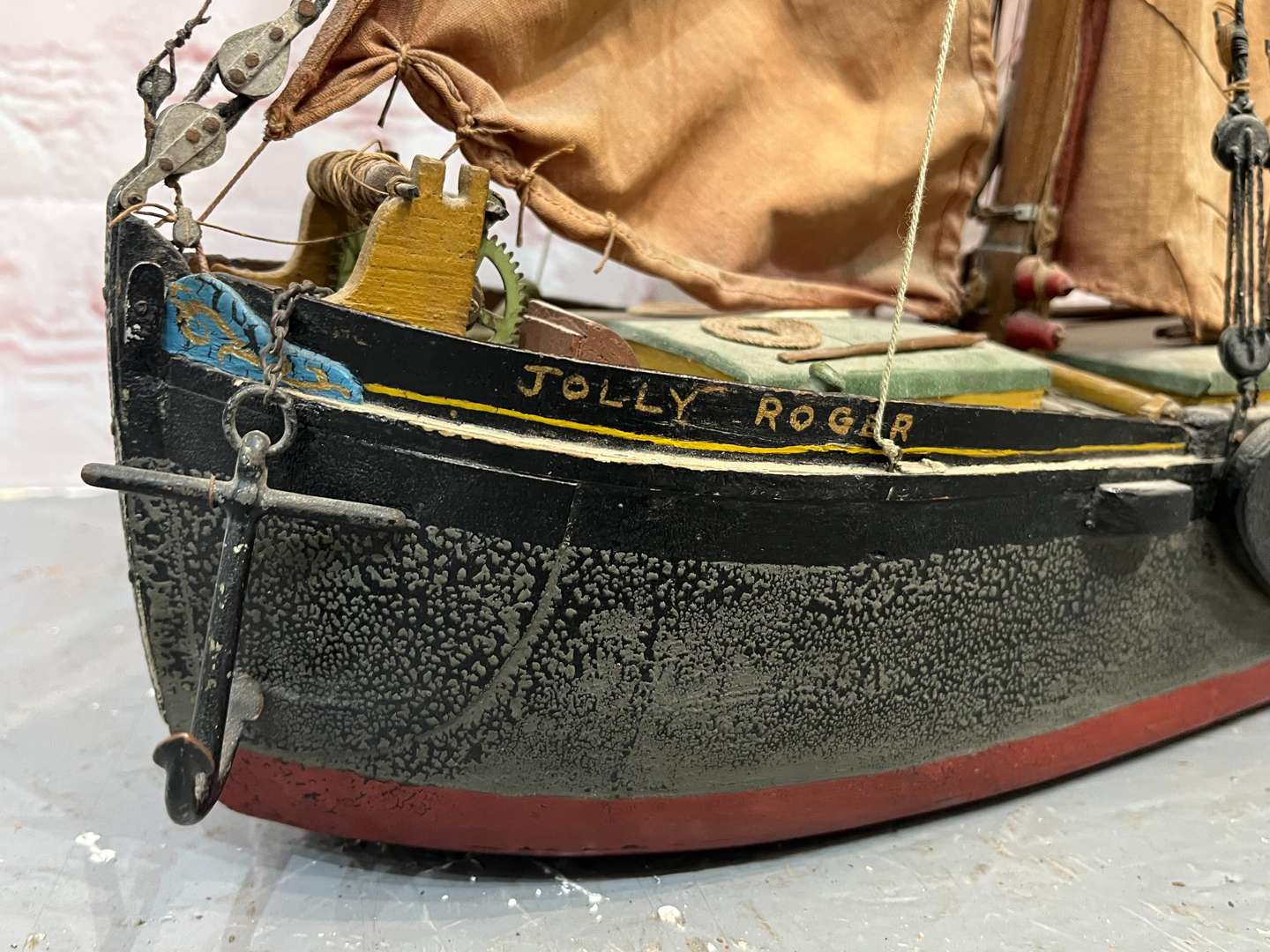 <p>Jolly Roger Wooden Scratch Built Sailing Barge</p>