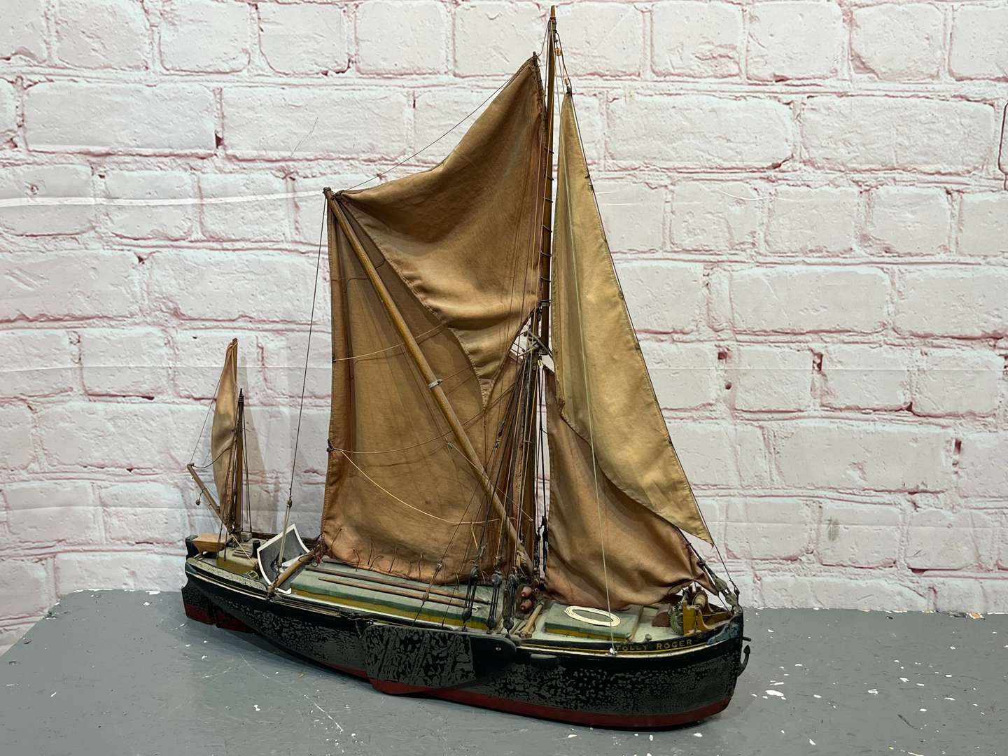 <p>Jolly Roger Wooden Scratch Built Sailing Barge</p>