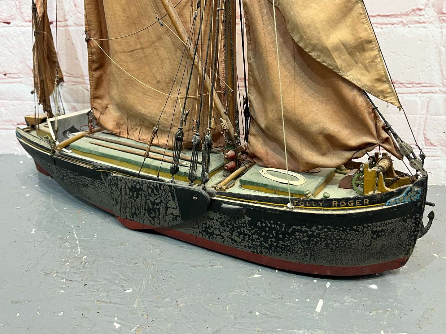 <p>Jolly Roger Wooden Scratch Built Sailing Barge</p>