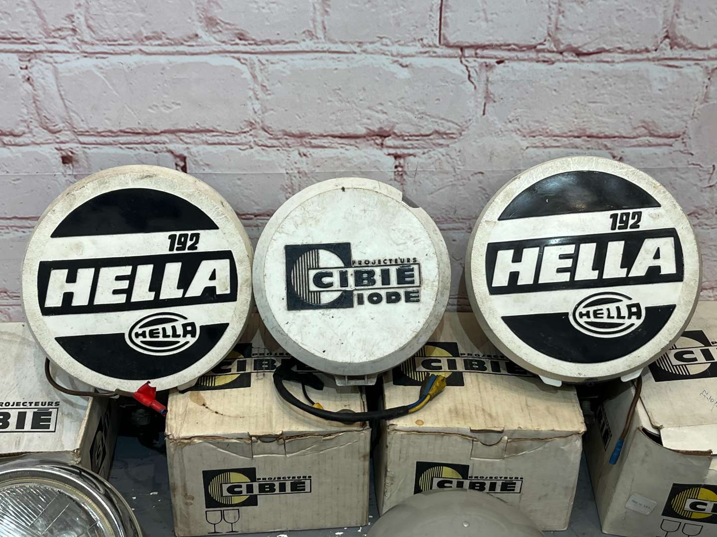 <p>Two Pairs of Cibie 10DE Headlights & Pair Hella Headlights</p>