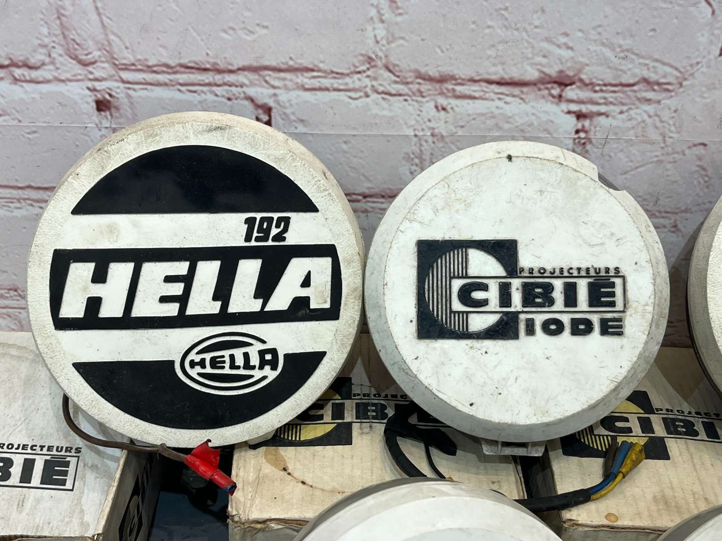 <p>Two Pairs of Cibie 10DE Headlights & Pair Hella Headlights</p>