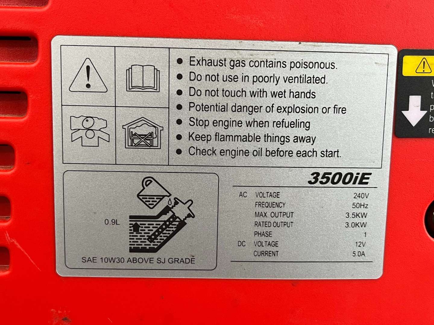 <p>LTS UK 3500iE Generator</p>