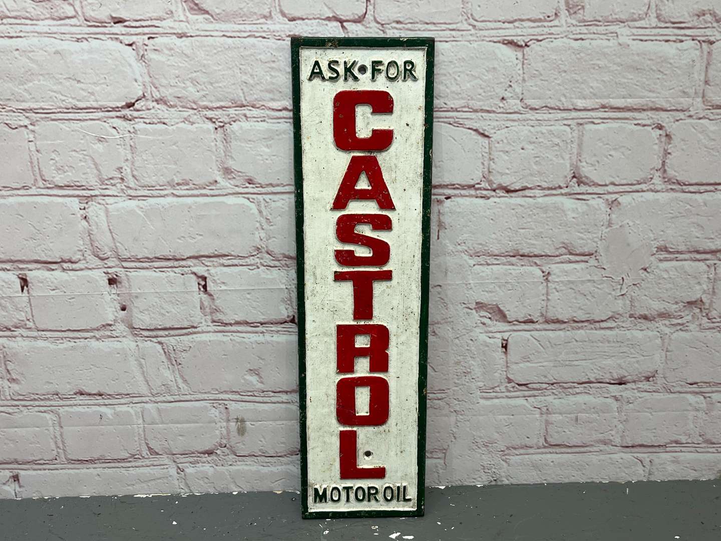 <p>Ask For Castrol Motor Oil Cast Iron Sign</p>
