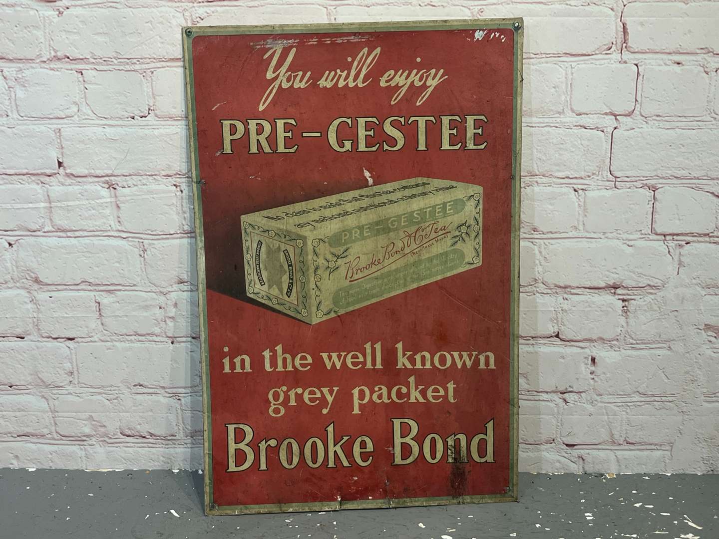 <p>You Will Enjoy Pre-Gestee Brook Bond Aluminium Sign</p>
