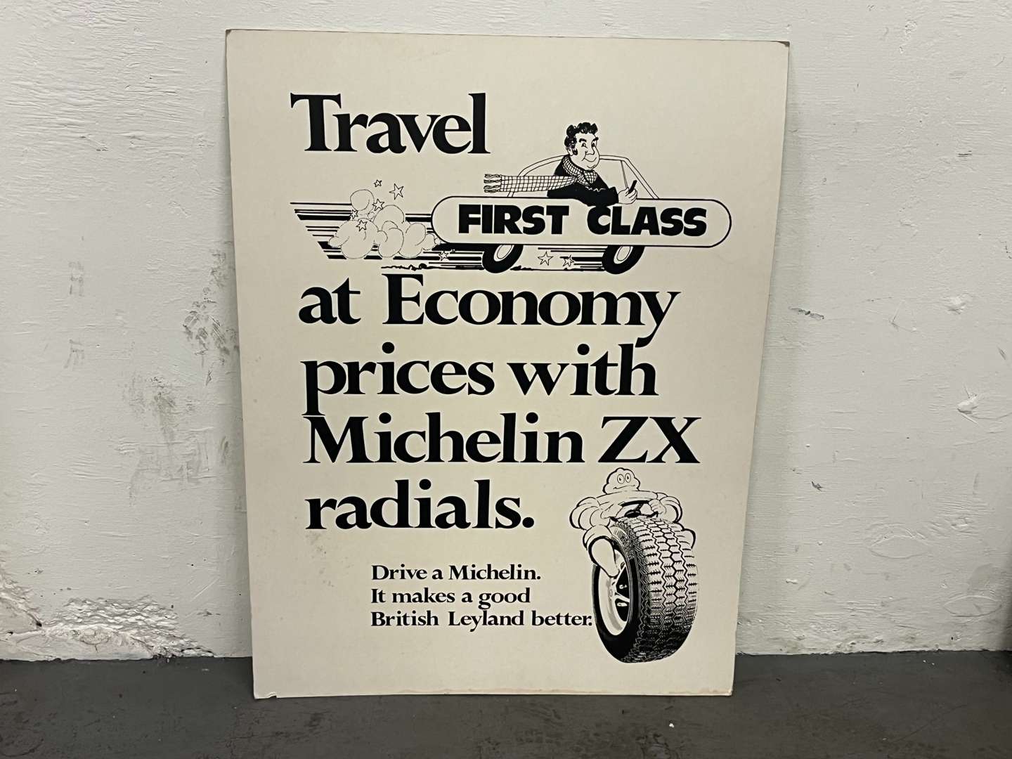 <p>Michelin ZX First Class On Economy Price Sign On Card</p>