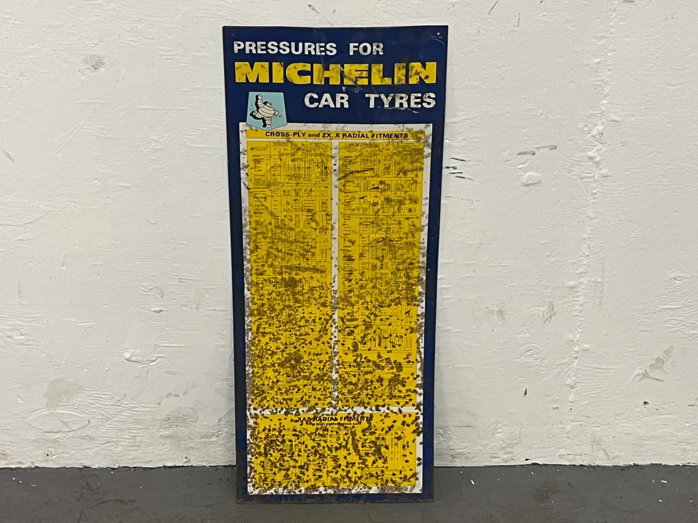 <p>Michelin Tin Tyre Pressure Chart</p>
