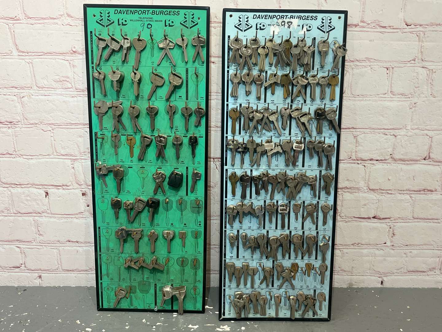 <p>Two Classic Car Key Boards</p>
