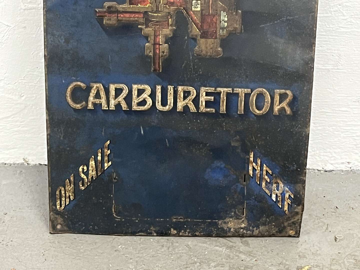 <p>The Claudel-Hobson Carburettor Pressed Tin Sign</p>
