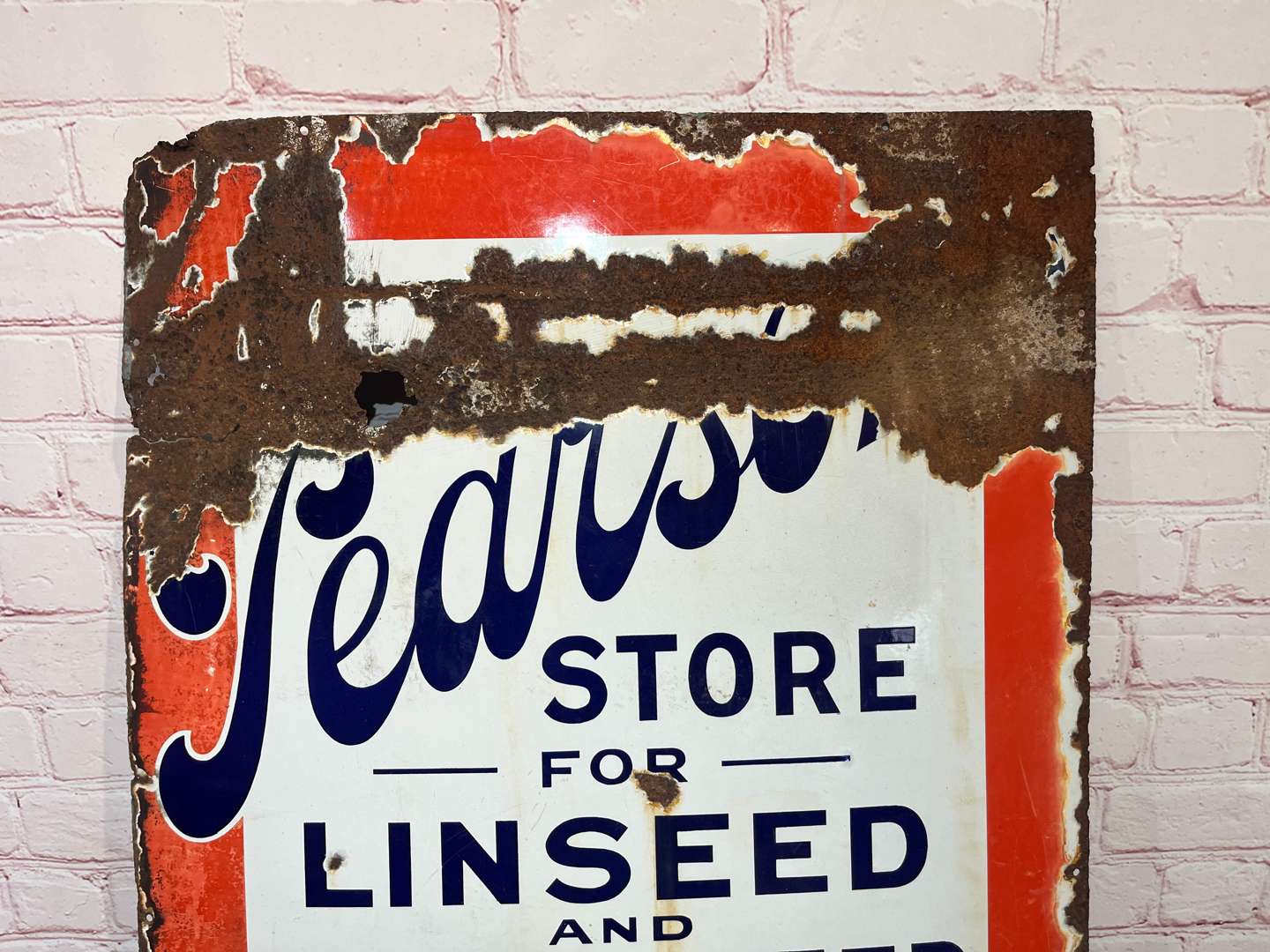 <p>Pearson The British Oil & Cake Mills Ltd Gainsborough Enamel Sign</p>