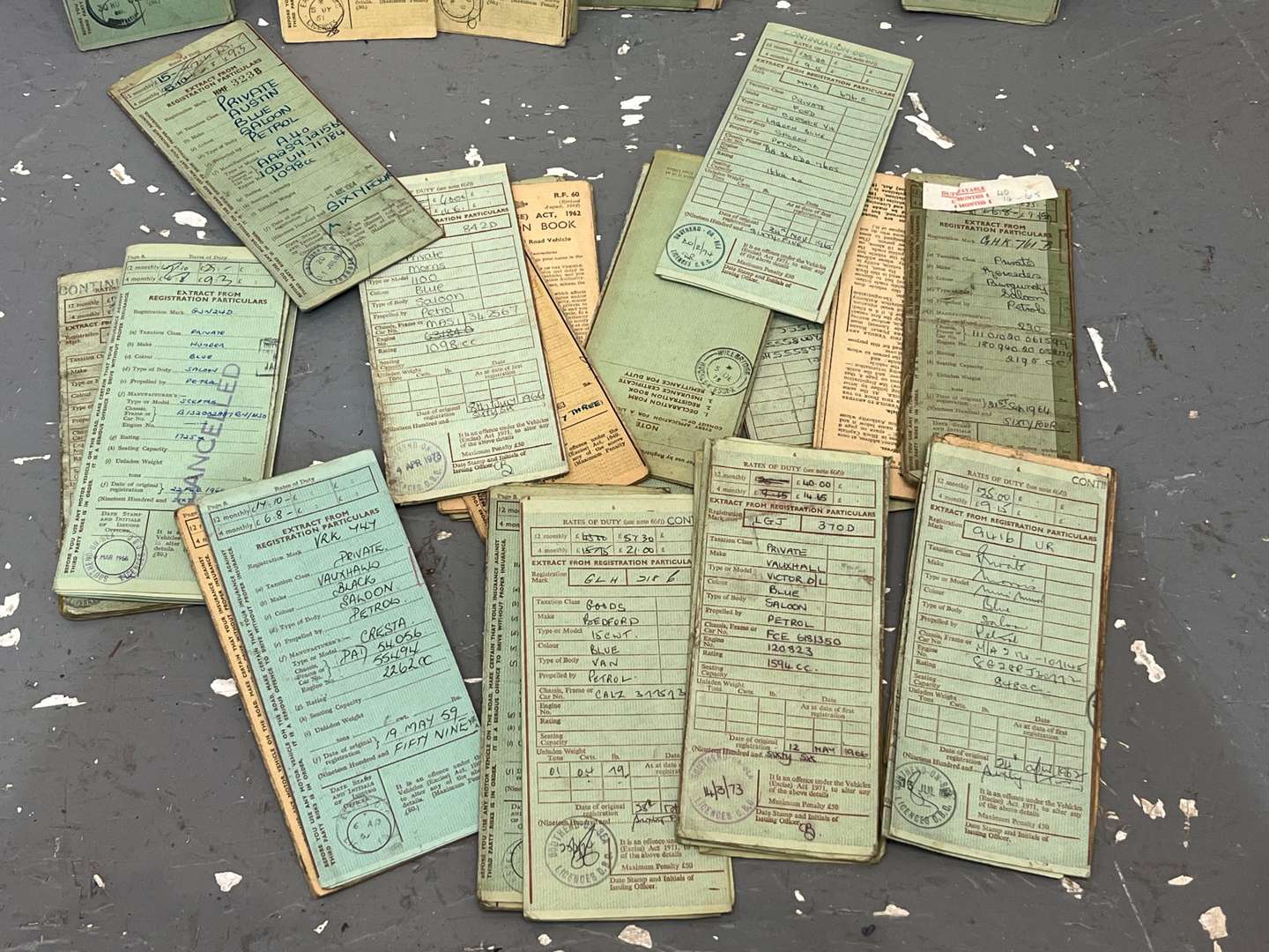 <p>Quantity of Old Buff Log Books</p>