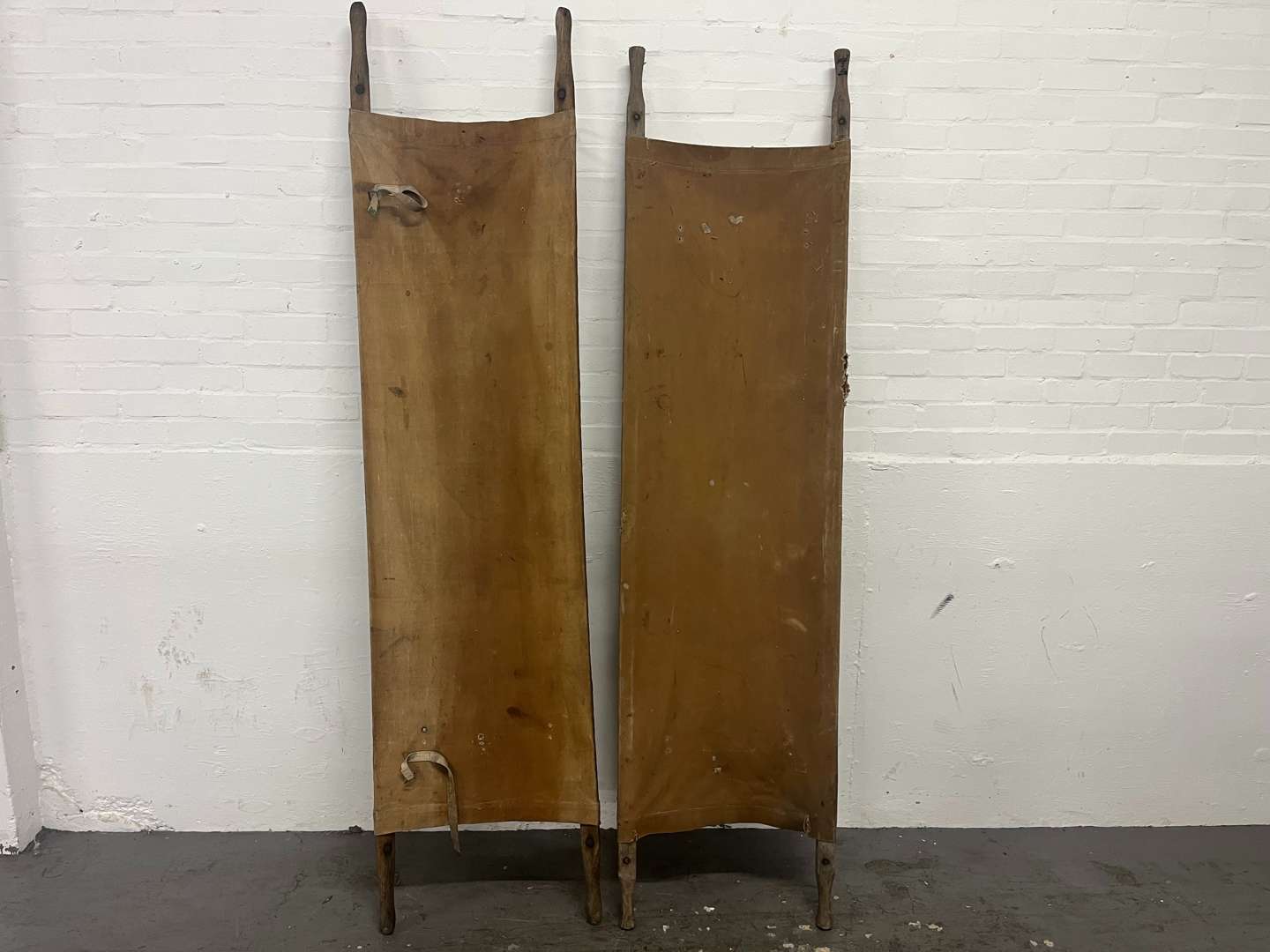 <p>Two WWII British Military Folding Stretcher&nbsp;</p>