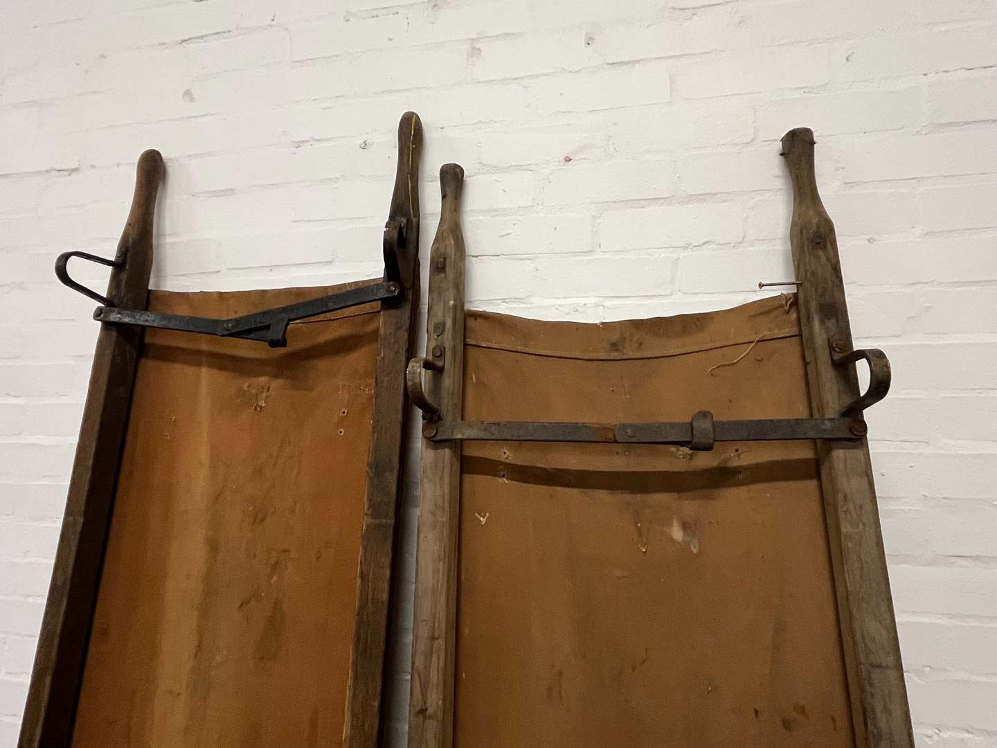 <p>Two WWII British Military Folding Stretcher&nbsp;</p>