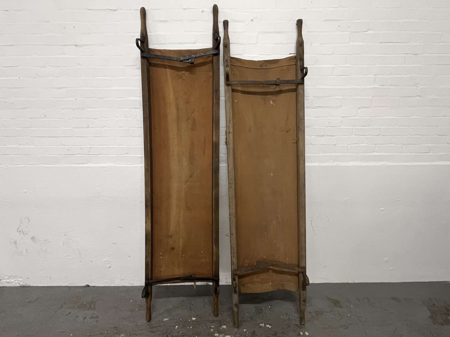 <p>Two WWII British Military Folding Stretcher&nbsp;</p>